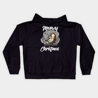 Cats Christmas. Meowy Christmas. Kids Hoodie